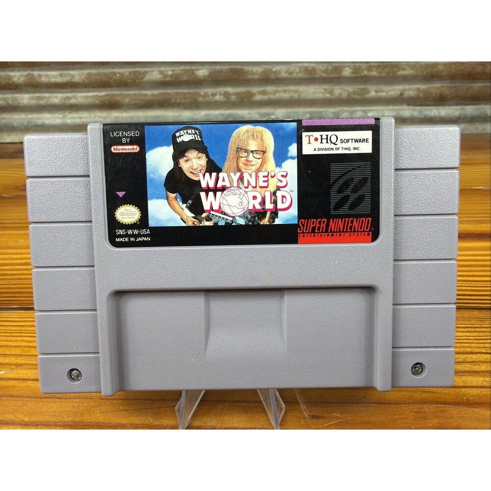 Waynes World (Super Nintendo SNES, 1992) Game Cart only Authentic - Tested